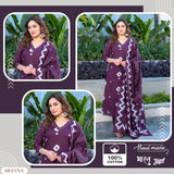 Jashiya Arayna Women's Pure Cotton Bandhani Print Ethnic Kurta Set with Palazzo Pants & Dupatta, Burgundy Wine, Medium