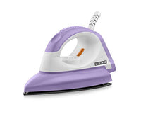 Jashiya.Shop ₹450/-USHA Armor AR1100WB 1100 W Dry Iron with Black Weilburger Soleplate (Purple)