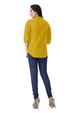 Venisa Rayon Solid Casual Wear Top(42843_XXL) Mustard