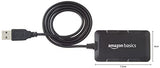 Jashiya Amazon Basics Hi-Speed 4 Port Ultra Slim USB 2.0 Hub for Laptops and Computers (Black)