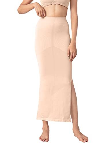 ₹1199/- Jashiya.Shop-NYKD by Nykaa Seamless Spandex Saree Shapewear for Women Petticoat / Peticote - NYSH01 (Nude,M)