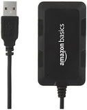 Jashiya Amazon Basics Hi-Speed 4 Port Ultra Slim USB 2.0 Hub for Laptops and Computers (Black)