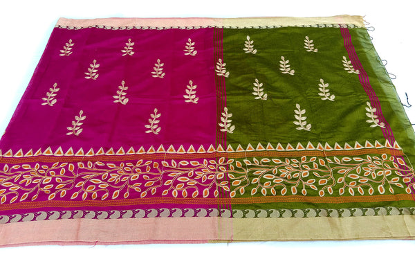 Jashiya Bengal Handloom Cotton Embroidery Saree