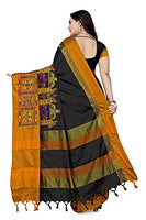 Jashiya.Shop ₹949/- KAVINDI Women's Cotton Silk with Kutchi Embroidered Work Saree with Blouse