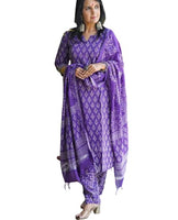 Jashiya MEERA FAB Women's Cotton Printed Straight Kurta With Palazzo & Dupatta Set