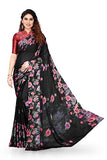 Jashiya.Shop ₹529/- MIRCHI FASHION Women's Plain Weave Chiffon Floral Printed Saree with Blouse Piece