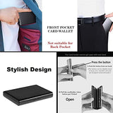 Jashiya OFIXO Credit Card Holder Protector Credit Card Wallet Slim Metal Credit Card Case for Women or Men (MATT Black)