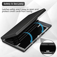 Jashiya OFIXO Credit Card Holder Protector Credit Card Wallet Slim Metal Credit Card Case for Women or Men (MATT Black)