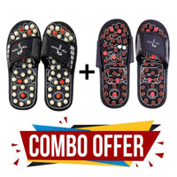 Jashiya Acupressure Yoga Paduka Power Foot Mat Full Body Relaxer Natural Leg Foot Massager Slippers (Pack of-2)