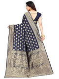 Jashiya.Shop ₹579/- SIRIL Women's Jacquard Poly Silk Saree with Unstitched Blouse Piece