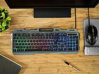 Jashiya Amazon Basics Wired Gaming Keyboard and Mouse Combo | Multicolor RGB LED Backlight Effects, Multimedia Keys, Durable Aluminum Body