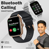 Jashiya.Shop ₹2999/-Maxima Max Pro Turbo Bluetooth Calling Smartwatch with 1.69" Full Touch HD Display, Active Crown, AI Voice Assistant, 12 Sports Mode, SpO2, Heart Rate and Sleep Monitoring (Gold Black)