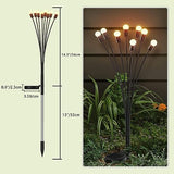 Jashiya CBK Firefly Outdoor Solar Lights | 8 LED |Starburst Swaying Solar Garden Light, Warm Garden Light | Outdoor Decoration | Waterproof | Path Lights for Pots, Balcon, Pathway (2)