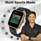 Jashiya.Shop ₹2999/-Maxima Max Pro Turbo Bluetooth Calling Smartwatch with 1.69" Full Touch HD Display, Active Crown, AI Voice Assistant, 12 Sports Mode, SpO2, Heart Rate and Sleep Monitoring (Gold Black)