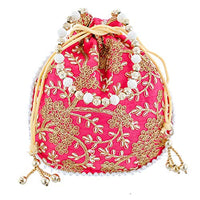 Jashiya.Shop ₹699/-3 Pieces Potli Batwa Pouch Bag with Beadwork Gift for Women