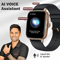 Jashiya.Shop ₹2999/-Maxima Max Pro Turbo Bluetooth Calling Smartwatch with 1.69" Full Touch HD Display, Active Crown, AI Voice Assistant, 12 Sports Mode, SpO2, Heart Rate and Sleep Monitoring (Gold Black)