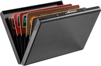 Jashiya OFIXO Credit Card Holder Protector Credit Card Wallet Slim Metal Credit Card Case for Women or Men (MATT Black)