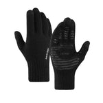 Jashiya Richmen Winter Gloves for Women and Men TouchScreen Finger Hand Glovoes | Soft Acrylic Wool Fleece Thermal Warm Winter Gloves for Driving Girls Boys (Black)