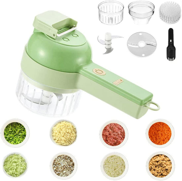 Jashiya 4 in 1 Portable Electric Vegetable Cutter Set