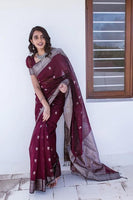 Jashiya Women's Jacquard Silk Saree