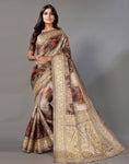 Elegant Floral Print Cotton Silk Saree