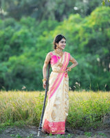 Jashiya Women's Jacquard Silk Saree