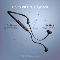Jashiya boAt Rockerz 245 pro Bluetooth Neckband in Ear with Mic, Beast Mode(Super Low Latency) for Gaming, ENx Tech for Clear Calls, ASAP Charge, 20HRS Playtime,IPX4, Dual Pairing & BT v5.3(Fiery Black)