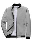 Jashiya Lymio men jackets || bomber jacket for men || Lightweight Outwear Sportswear Bomber Jacket (J-01-03) (XL, Grey)
