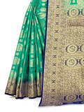 Jashiya.Shop ₹699/- satyam weaves women's ethnic wear kanjivaram jacquard cotton silk rama colour saree