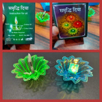 Set of 12 and set of 24 Floating Transparent Multi Shape Reflection Diya