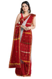 Jashiya OISHANI SAREE GHOR Women's Cotton Traditional Bengal Ikkat Handloom Saree