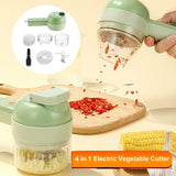 Jashiya 4 in 1 Portable Electric Vegetable Cutter Set