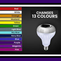 Jashiya Colour Changing LED Bulb with Bluetooth Speaker & Remote