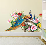 Jashiya.Shop ₹185/-Decals Design Wall Sticker For Living Room Peacock Birds Nature (Pvc Vinyl, Multicolor)