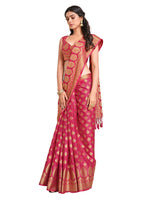 Jashiya MIMOSA Women's Mysore Silk Crepe Saree With Unstiched Brocade Blouse : 5545-519-SD-GAJJ