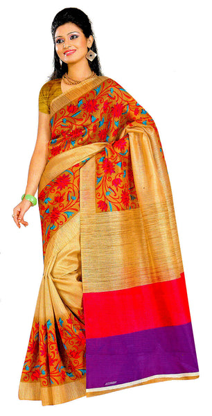 Jashiya 3D Printed Chapa Silk Saree