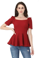 ZUVINO Casual Short Sleeve Solid Women Top