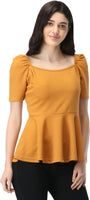 ZUVINO Casual Short Sleeve Solid Women Top