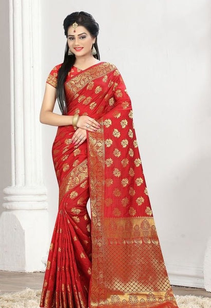 Jashiya Hamesha Zari Woven Banarasi Silk Sarees