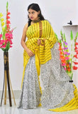 Jashiya Aagyeyi Printed Cotton Sarees with Tassels and Latkans