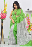 Jashiya Aagyeyi Printed Cotton Sarees with Tassels and Latkans