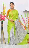 Jashiya Aagyeyi Printed Cotton Sarees with Tassels and Latkans