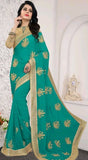 Jasshiya Embroidered Georgette Sarees with Lace border