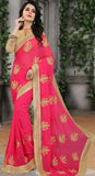 Jasshiya Embroidered Georgette Sarees with Lace border