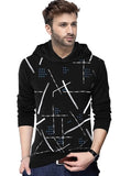 TRIPR Printed Men Hooded Neck Dark Blue T-Shirt